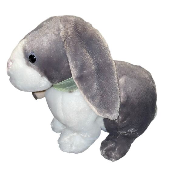 Wild Republic 13" Bunny Rabbit Plush Lop Ear Stuffed Animal Gray Nursery Gift - Picture 6 of 13